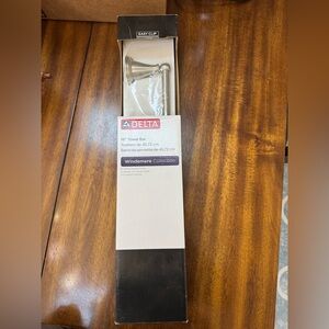 Delta Windemere Collection 18” brushed nickel Towel Bar new, sealed in box